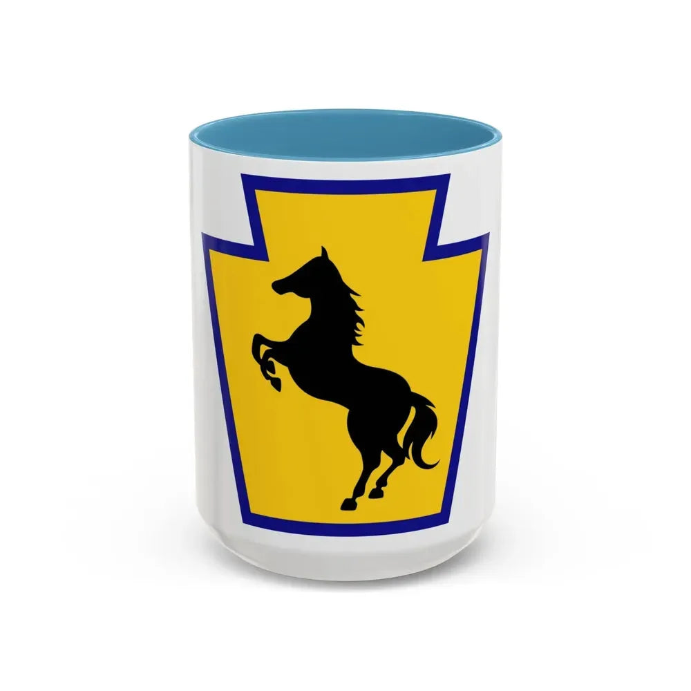 55th Maneuver Enhancement Brigade (U.S. Army) Accent Coffee Mug 15oz Light Blue - Go Mug Yourself