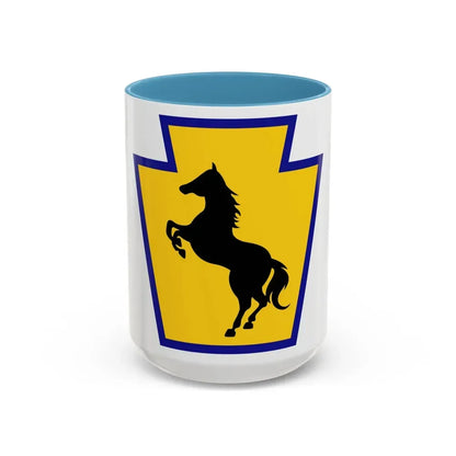 55th Maneuver Enhancement Brigade (U.S. Army) Accent Coffee Mug 15oz Light Blue - Go Mug Yourself