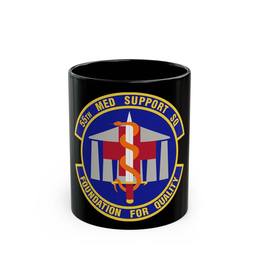 55th Medical Support Squadron (U.S. Air Force) Black Coffee Mug-11oz-Go Mug Yourself