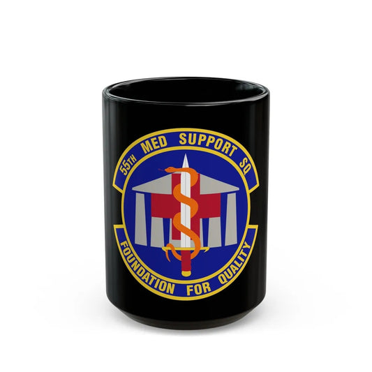 55th Medical Support Squadron (U.S. Air Force) Black Coffee Mug-15oz-Go Mug Yourself