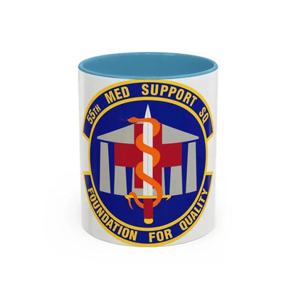 55th Medical Support Squadron (U.S. Air Force) Accent Coffee Mug 11oz Light Blue - Go Mug Yourself