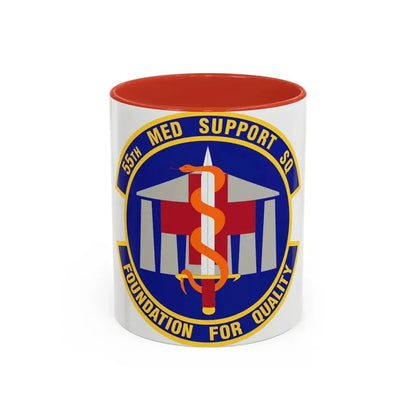55th Medical Support Squadron (U.S. Air Force) Accent Coffee Mug 11oz Red - Go Mug Yourself