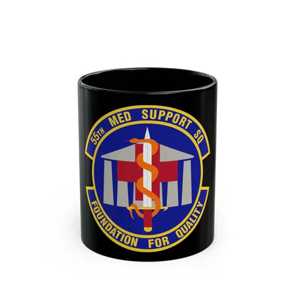 55th Medical Support Squadron (U.S. Air Force) Black Coffee Mug 11oz - Go Mug Yourself