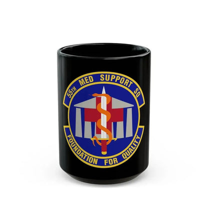 55th Medical Support Squadron (U.S. Air Force) Black Coffee Mug 15oz - Go Mug Yourself