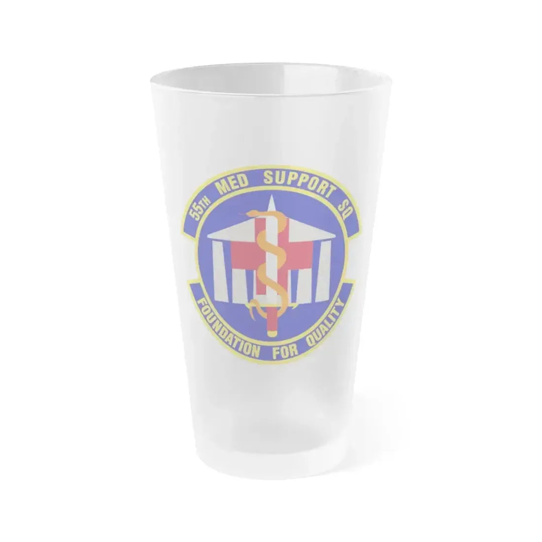 55th Medical Support Squadron (U.S. Air Force) Frosted Pint Glass 16oz 16oz Frosted - Go Mug Yourself