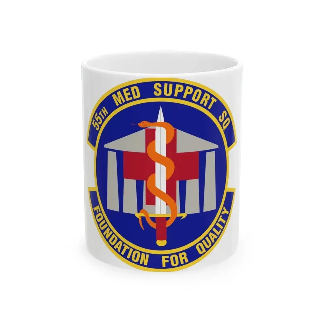 55th Medical Support Squadron (U.S. Air Force) White Coffee Mug 11oz - Go Mug Yourself