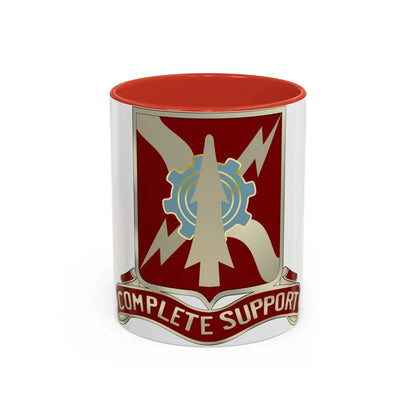 55th Support Battalion (U.S. Army) Accent Coffee Mug-11oz-Red-Go Mug Yourself