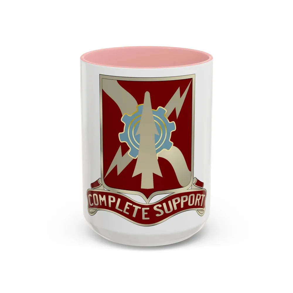 55th Support Battalion (U.S. Army) Accent Coffee Mug-15oz-Pink-Go Mug Yourself