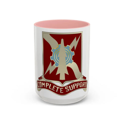 55th Support Battalion (U.S. Army) Accent Coffee Mug-15oz-Pink-Go Mug Yourself