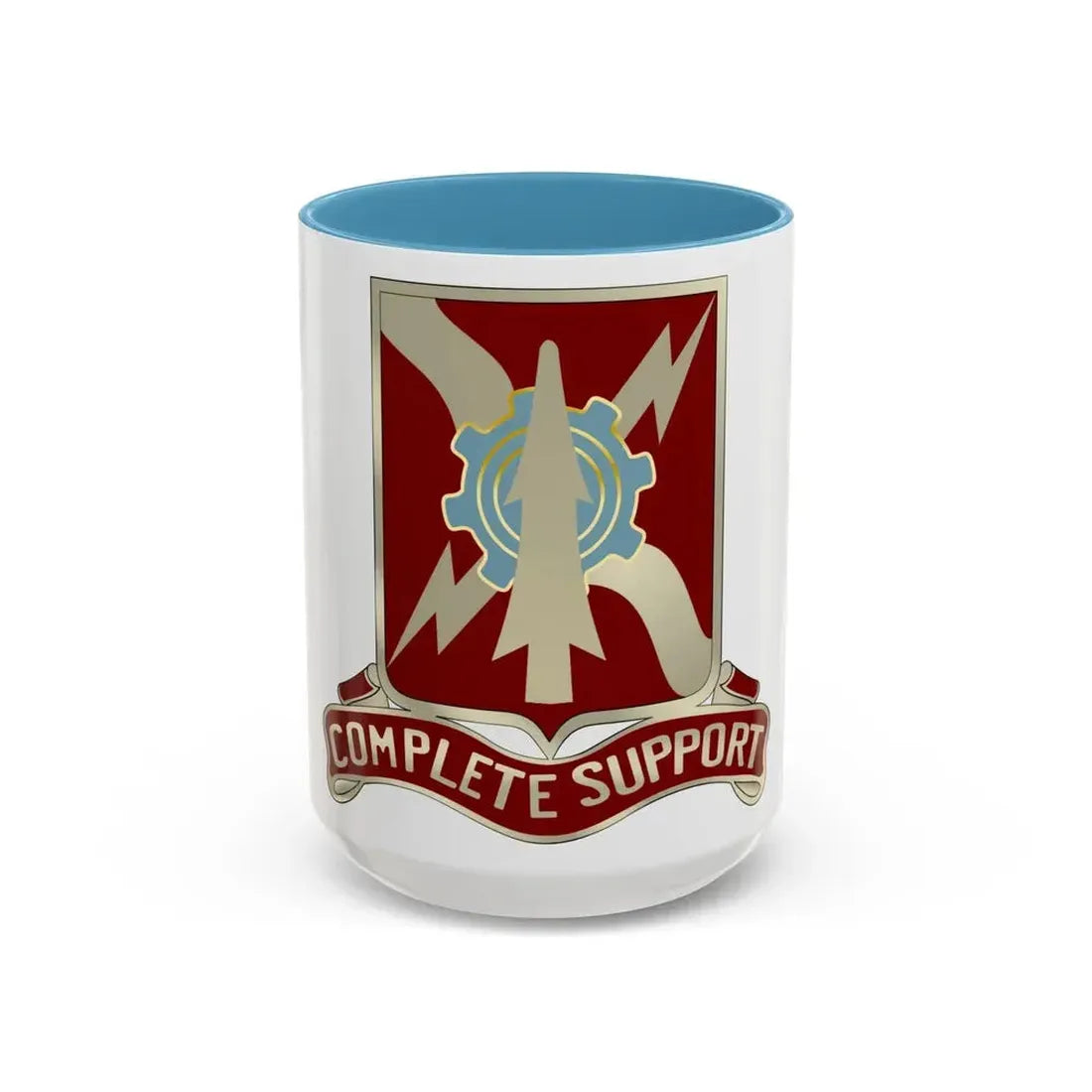 55th Support Battalion (U.S. Army) Accent Coffee Mug 15oz Light Blue - Go Mug Yourself