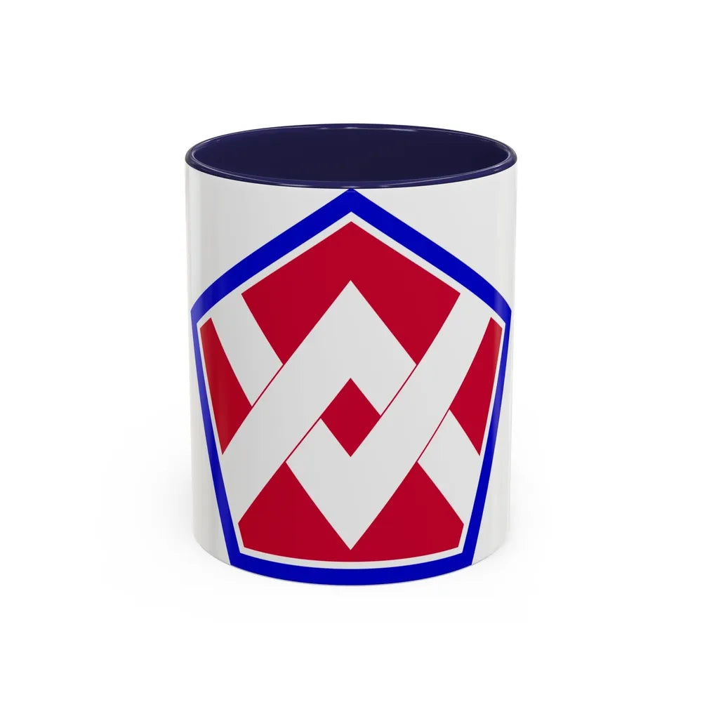 55th Sustainment Brigade (U.S. Army) Accent Coffee Mug-11oz-Navy-Go Mug Yourself