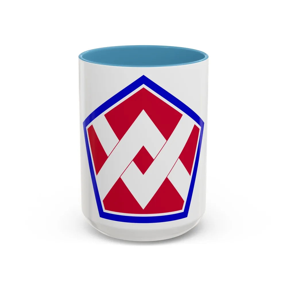 55th Sustainment Brigade (U.S. Army) Accent Coffee Mug-15oz-Light Blue-Go Mug Yourself