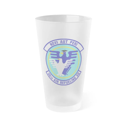 56 Air Refueling Sq AETC (U.S. Air Force) Frosted Pint Glass 16oz-Go Mug Yourself