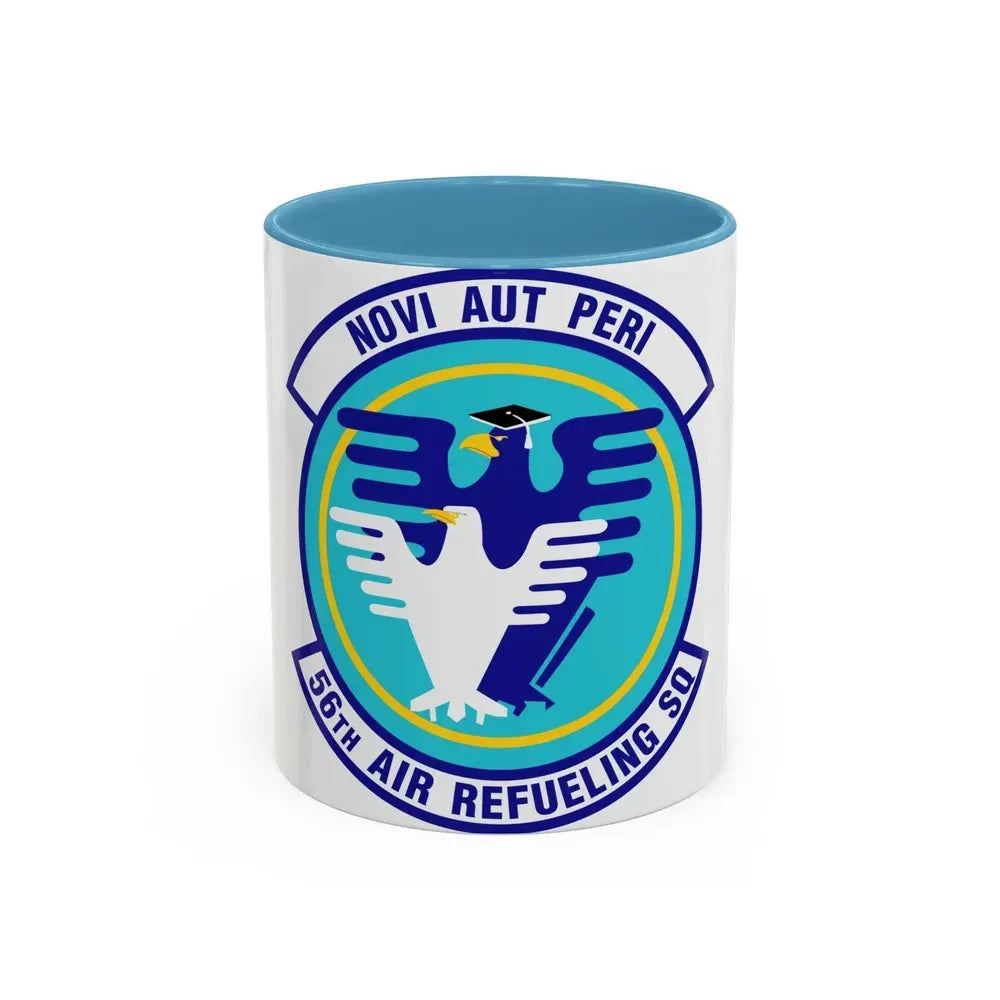 56 Air Refueling Sq AETC (U.S. Air Force) Accent Coffee Mug 11oz Light Blue - Go Mug Yourself