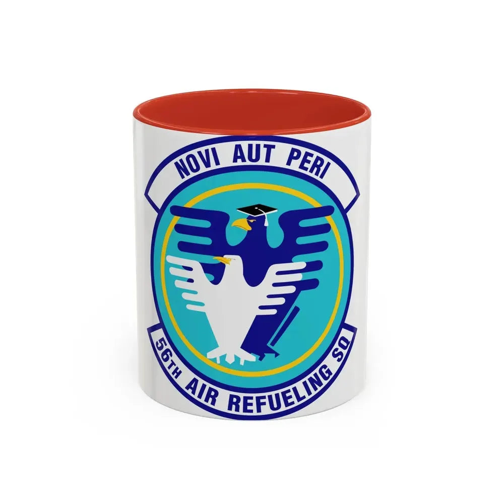 56 Air Refueling Sq AETC (U.S. Air Force) Accent Coffee Mug 11oz Red - Go Mug Yourself