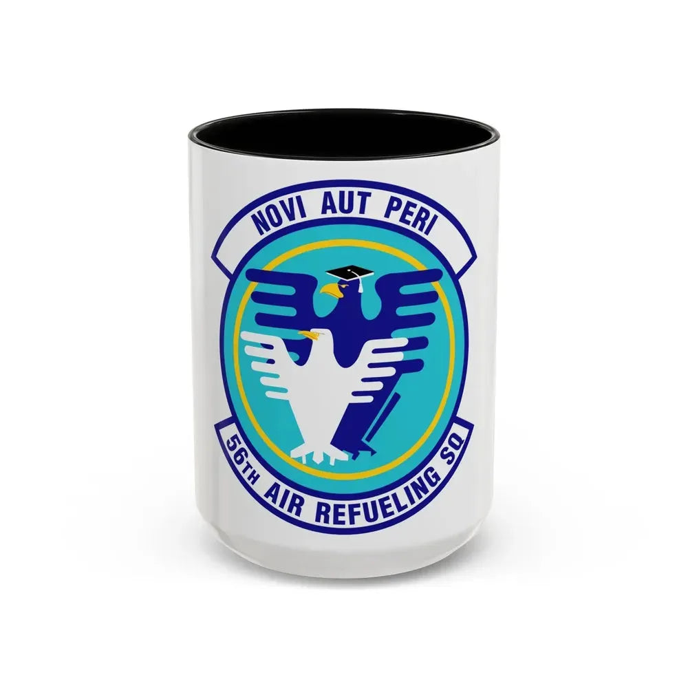 56 Air Refueling Sq AETC (U.S. Air Force) Accent Coffee Mug 15oz Black - Go Mug Yourself