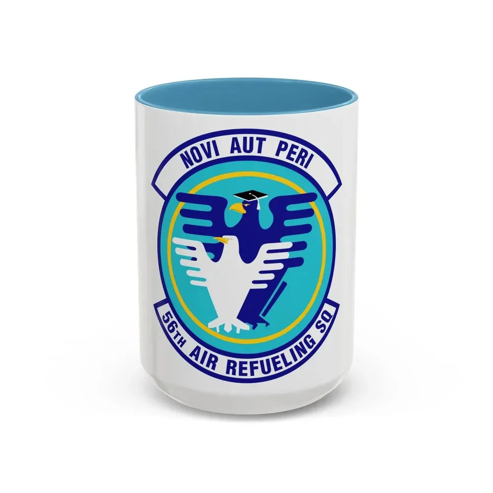 56 Air Refueling Sq AETC (U.S. Air Force) Accent Coffee Mug 15oz Light Blue - Go Mug Yourself