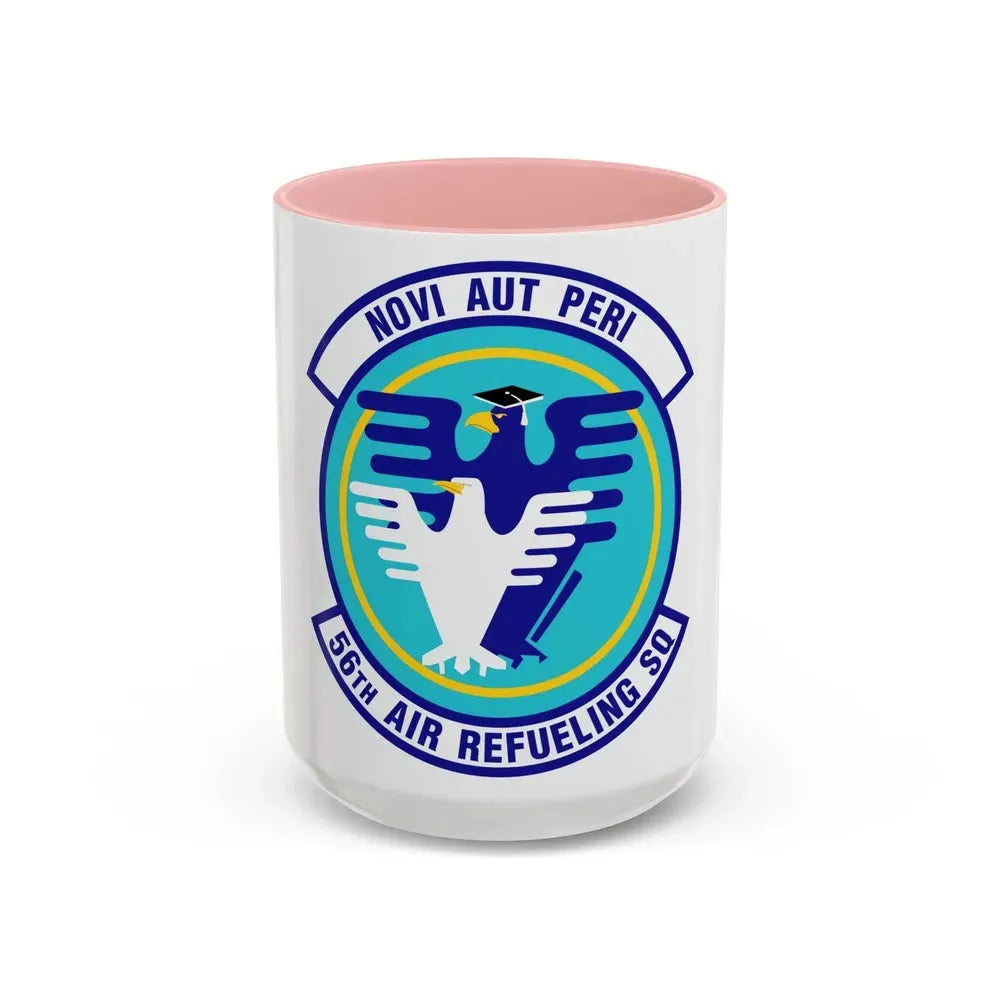 56 Air Refueling Sq AETC (U.S. Air Force) Accent Coffee Mug 15oz Pink - Go Mug Yourself