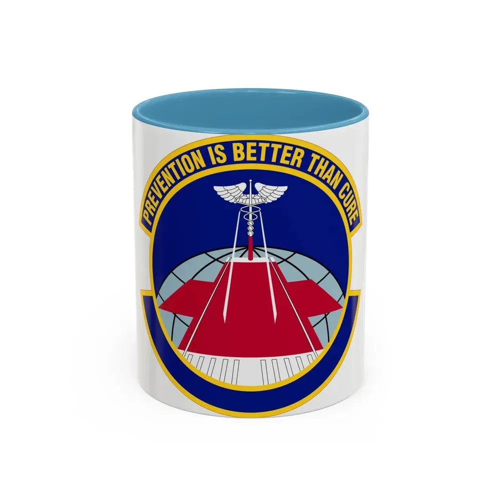 56 Operational Medical Readiness Squadron AETC (U.S. Air Force) Accent Coffee Mug 11oz Light Blue - Go Mug Yourself