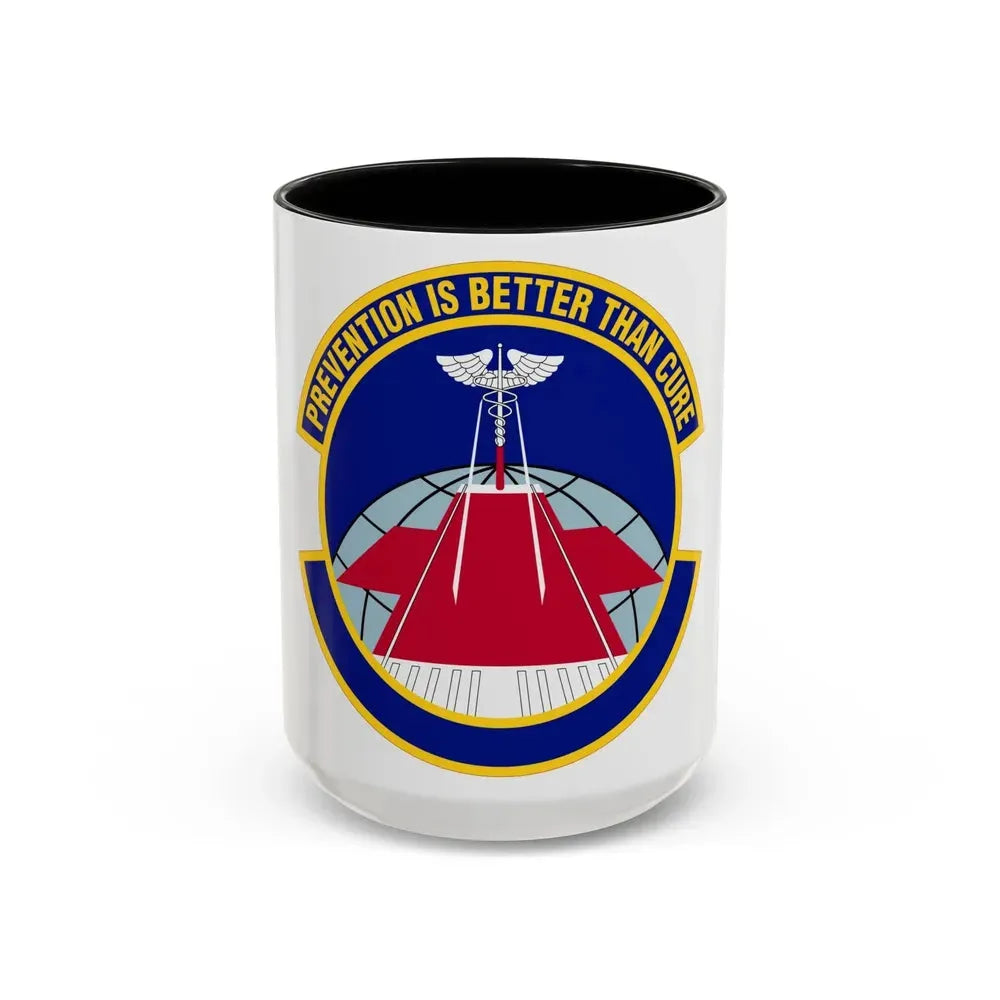56 Operational Medical Readiness Squadron AETC (U.S. Air Force) Accent Coffee Mug 15oz Black - Go Mug Yourself
