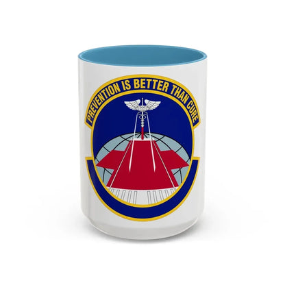 56 Operational Medical Readiness Squadron AETC (U.S. Air Force) Accent Coffee Mug 15oz Light Blue - Go Mug Yourself