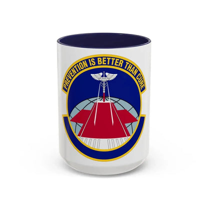 56 Operational Medical Readiness Squadron AETC (U.S. Air Force) Accent Coffee Mug 15oz Navy - Go Mug Yourself