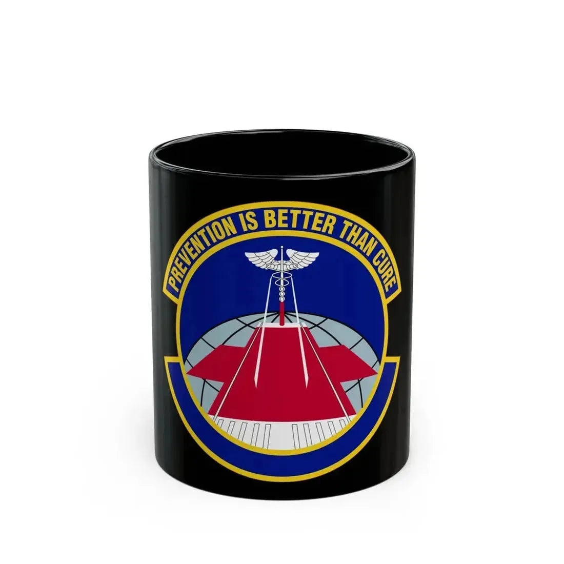 56 Operational Medical Readiness Squadron AETC (U.S. Air Force) Black Coffee Mug 11oz - Go Mug Yourself