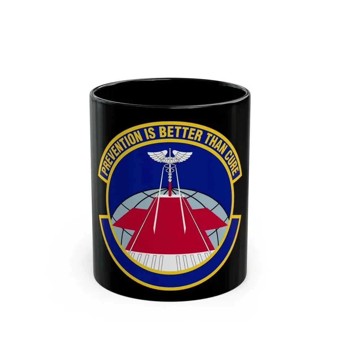 56 Operational Medical Readiness Squadron AETC (U.S. Air Force) Black Coffee Mug 11oz - Go Mug Yourself