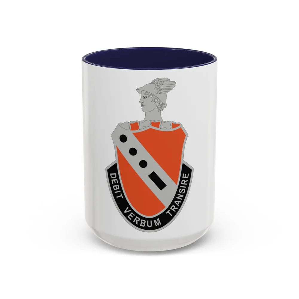 56 Signal Battalion (U.S. Army) Accent Coffee Mug-15oz-Navy-Go Mug Yourself