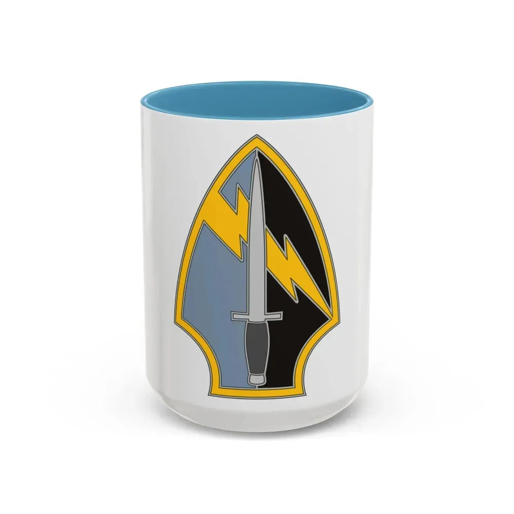 560 Battlefield Surveillance Brigade 2 (U.S. Army) Accent Coffee Mug 15oz Light Blue - Go Mug Yourself