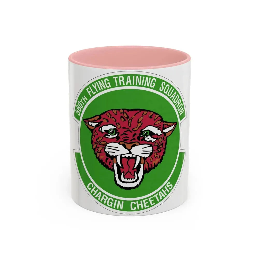 560 Flying Training Squadron AETC (U.S. Air Force) Accent Coffee Mug 11oz Pink - Go Mug Yourself