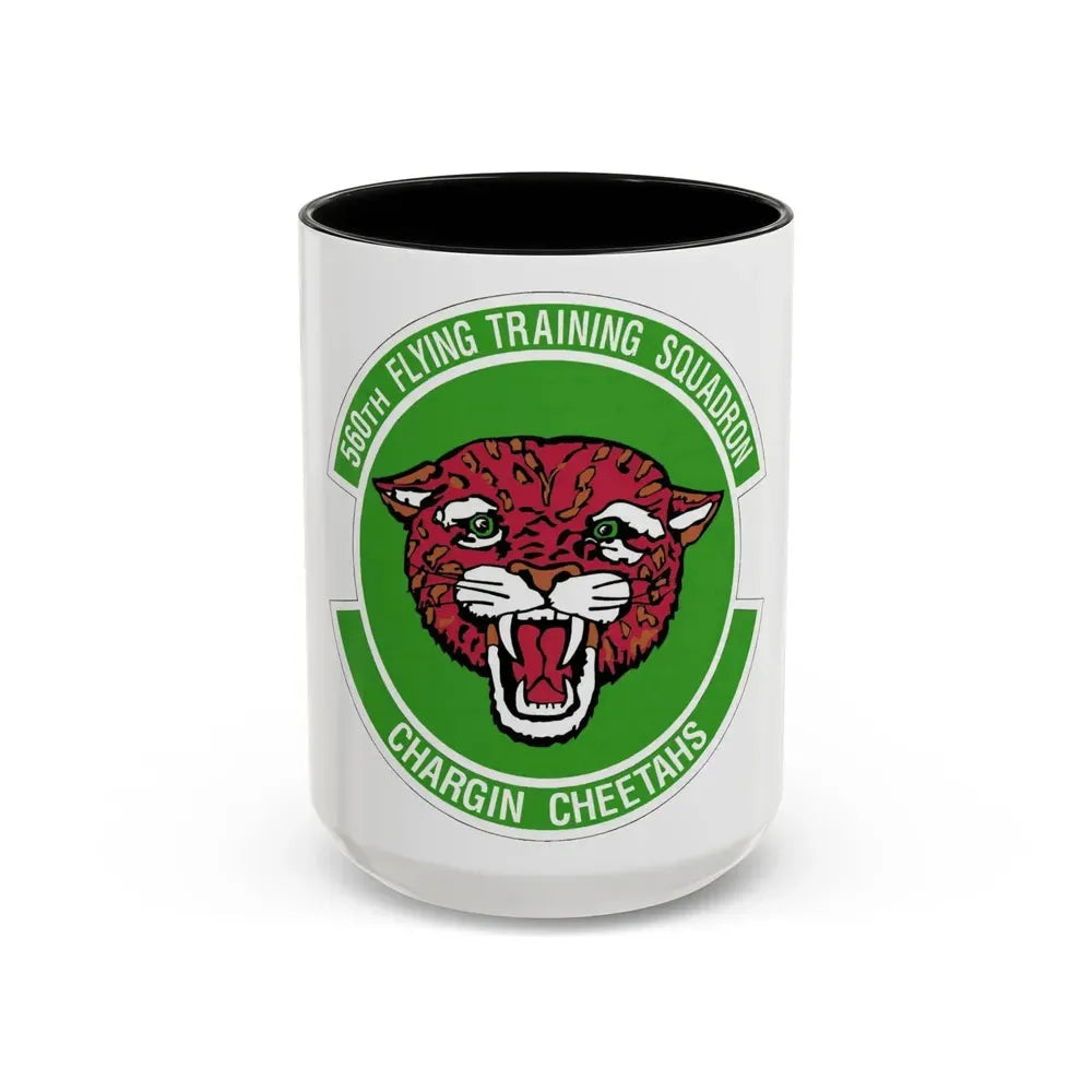 560 Flying Training Squadron AETC (U.S. Air Force) Accent Coffee Mug 15oz Black - Go Mug Yourself