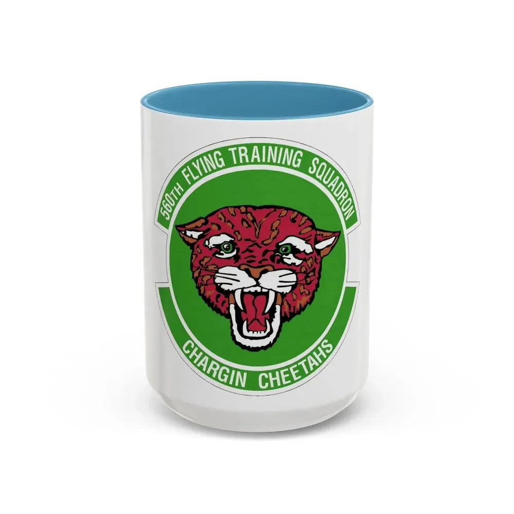 560 Flying Training Squadron AETC (U.S. Air Force) Accent Coffee Mug 15oz Light Blue - Go Mug Yourself