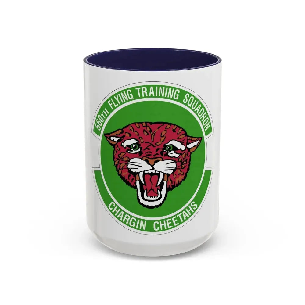 560 Flying Training Squadron AETC (U.S. Air Force) Accent Coffee Mug 15oz Navy - Go Mug Yourself