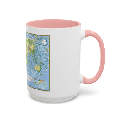 World Map - Physical (2005) (Map) Accent Coffee Mug