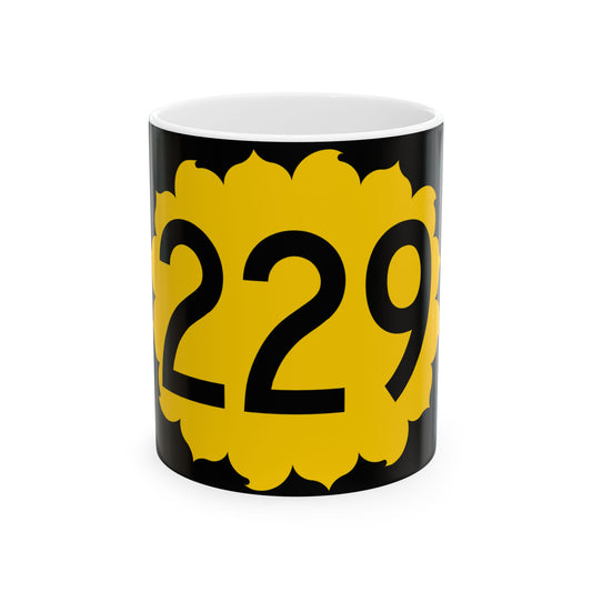 K-229 (Kansas) (Road Sign) White Coffee Mug