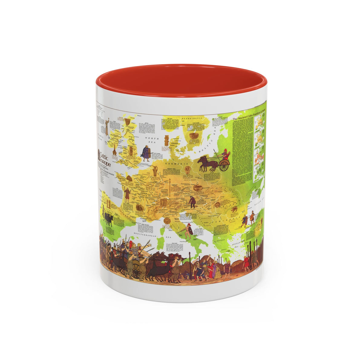 Europe - Celtic (1977) (Map) Accent Coffee Mug