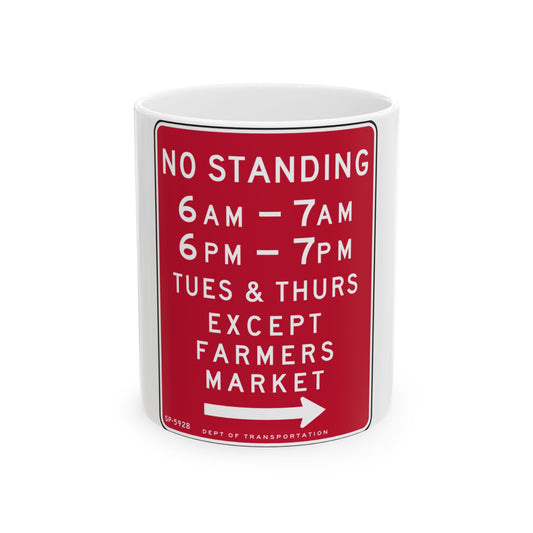 NYCDOT SP-592B (New York) (Road Sign) White Coffee Mug