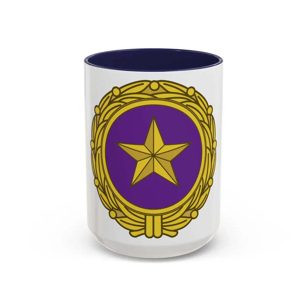 Gold Star Lapel (U.S. Army) Accent Coffee Mug-15oz-Navy-Go Mug Yourself