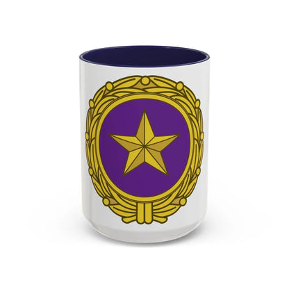 Gold Star Lapel (U.S. Army) Accent Coffee Mug-15oz-Navy-Go Mug Yourself