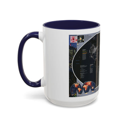 World Map - Population and Resources (1998) (Map) Accent Coffee Mug