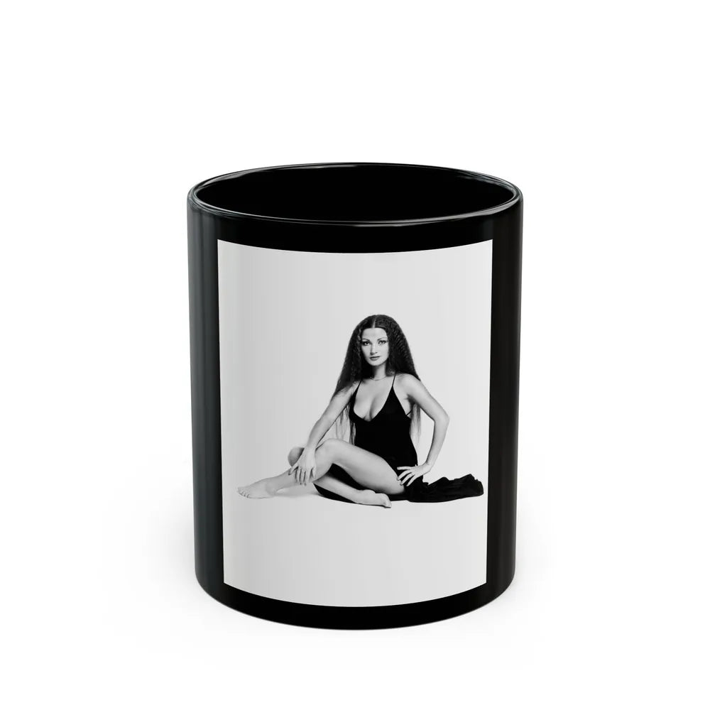 Jane Seymour #59 (Vintage Female Icon) Black Coffee Mug-11oz-Go Mug Yourself