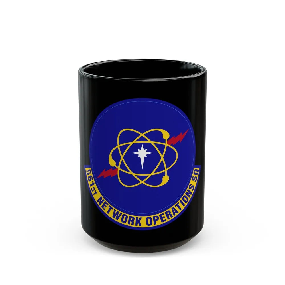 561 Network Operations Squadron ACC (U.S. Air Force) Black Coffee Mug-15oz-Go Mug Yourself