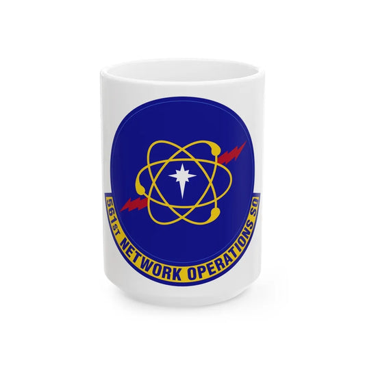 561 Network Operations Squadron ACC (U.S. Air Force) White Coffee Mug-15oz-Go Mug Yourself