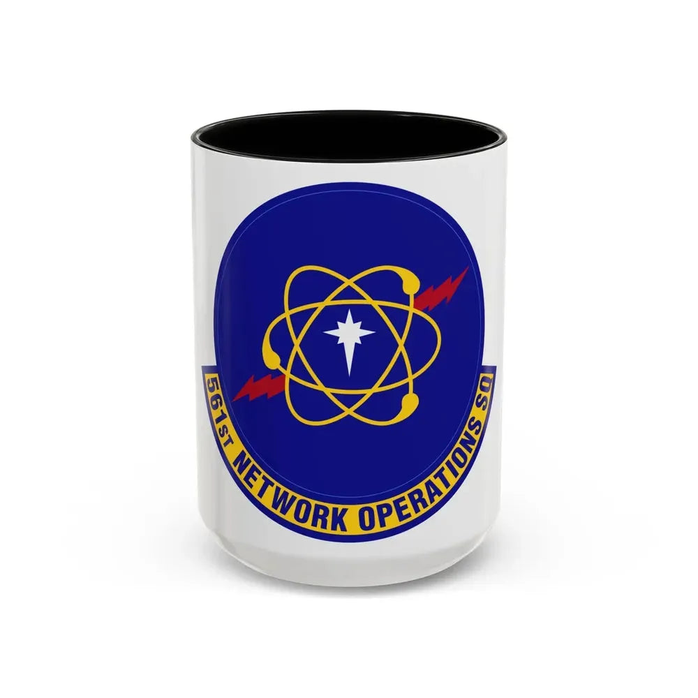 561 Network Operations Squadron ACC (U.S. Air Force) Accent Coffee Mug 15oz Black - Go Mug Yourself