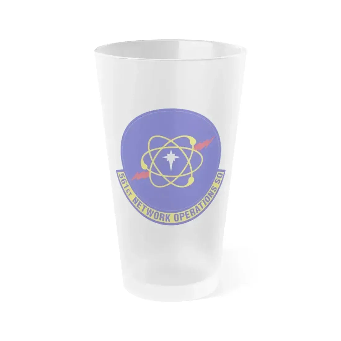 561 Network Operations Squadron ACC (U.S. Air Force) Frosted Pint Glass 16oz 16oz Frosted - Go Mug Yourself