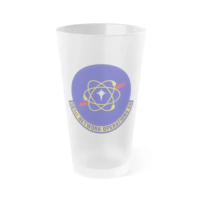 561 Network Operations Squadron ACC (U.S. Air Force) Frosted Pint Glass 16oz 16oz Frosted - Go Mug Yourself