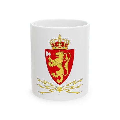 Coat of arms of the Norwegian Telegraph Administration - White Coffee Mug