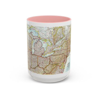 USA - Northeastern & Great Lakes (1959) (Map) Accent Coffee Mug