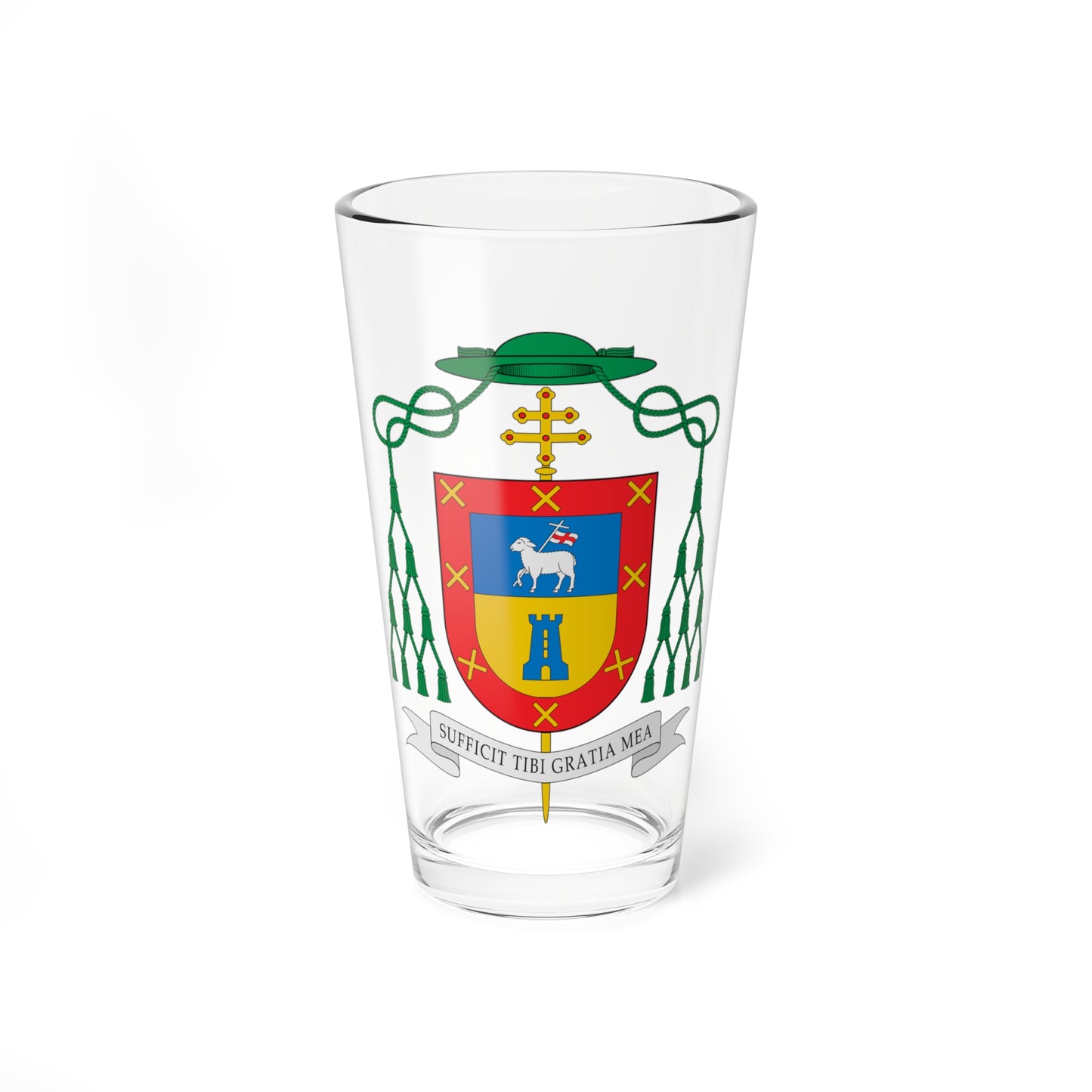 Escudo de Alberto Ortega Martín (Spain) (Coat of Arms) Pint Glass 16oz